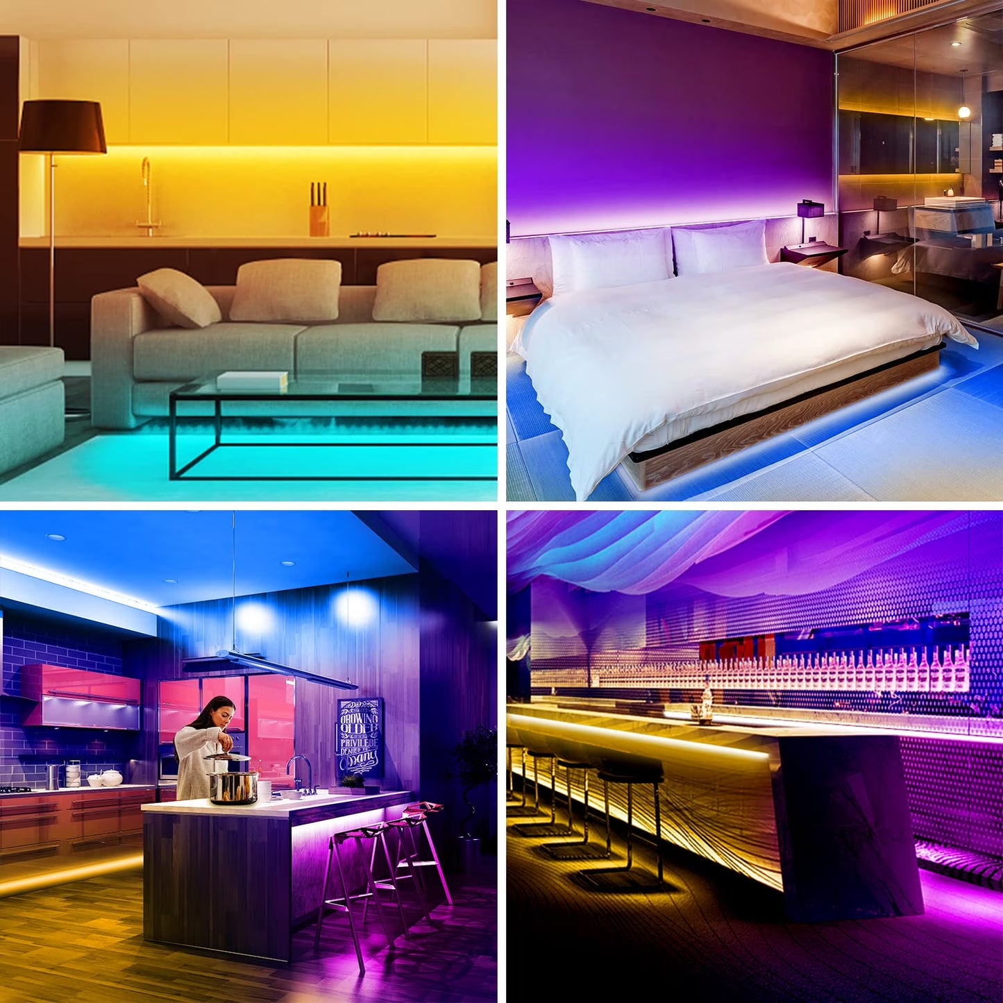 Led Strip Lights 200Ft,App and Remote Control,Rgb Music Sync Color Changing LED Lights for Bedroom,Party,Home Decoration