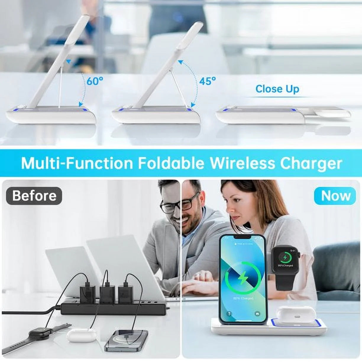 Wireless Charger, 3 in 1 Wireless charger