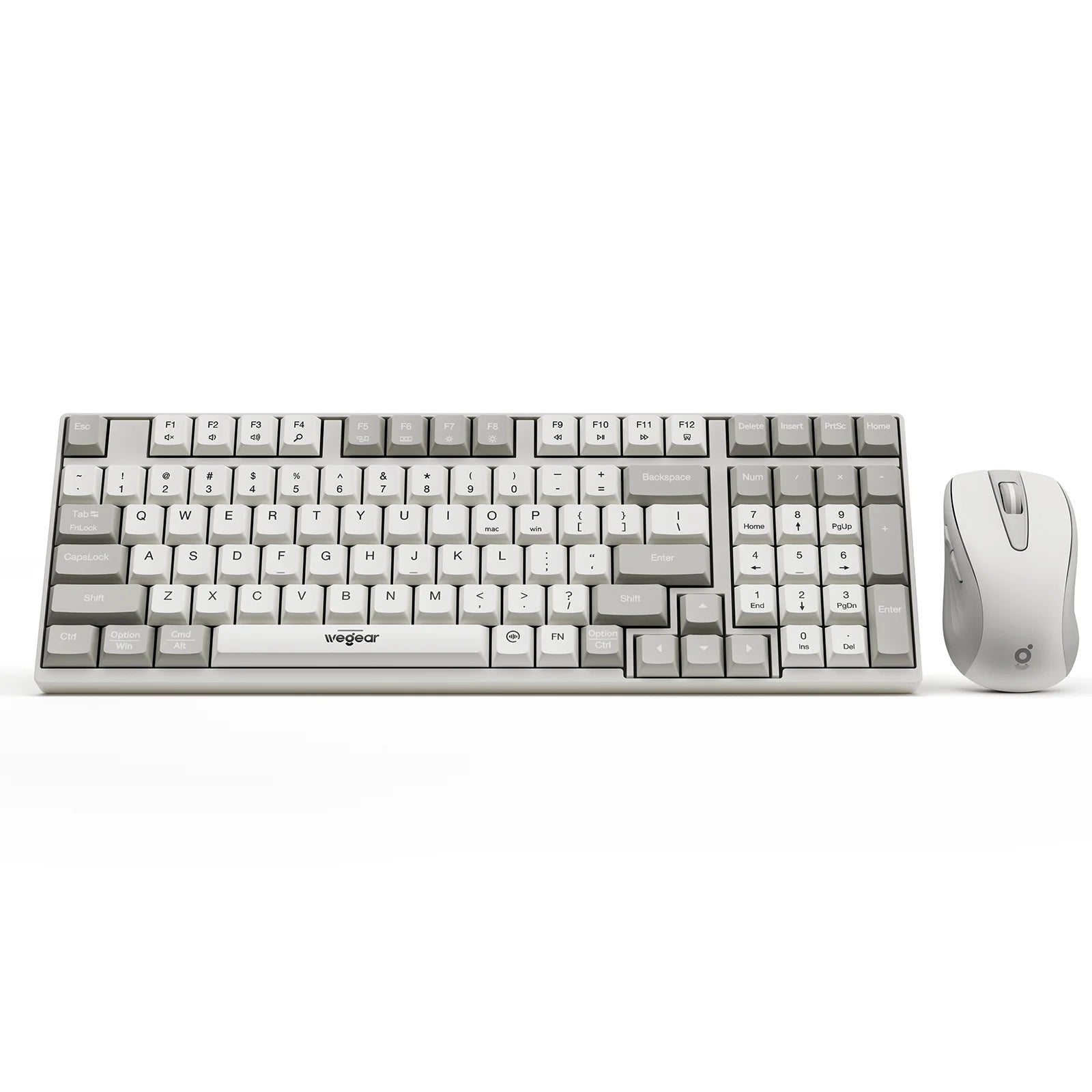 2.4G Wireless Keyboard and Mouse Combo,Compact Full-Size (98 Keys) Keyboard,Silent Touch ,6-Button & 3-DPI Quiet Wireless Mouse,Portable Kit for Windows Computer PC Mac OS Laptop