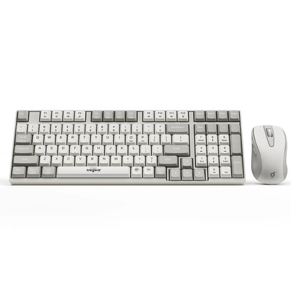 2.4G Wireless Keyboard and Mouse Combo,Compact Full-Size (98 Keys) Keyboard,Silent Touch ,6-Button & 3-DPI Quiet Wireless Mouse,Portable Kit for Windows Computer PC Mac OS Laptop