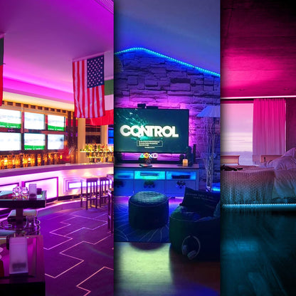 Led Strip Lights 200Ft,App and Remote Control,Rgb Music Sync Color Changing LED Lights for Bedroom,Party,Home Decoration