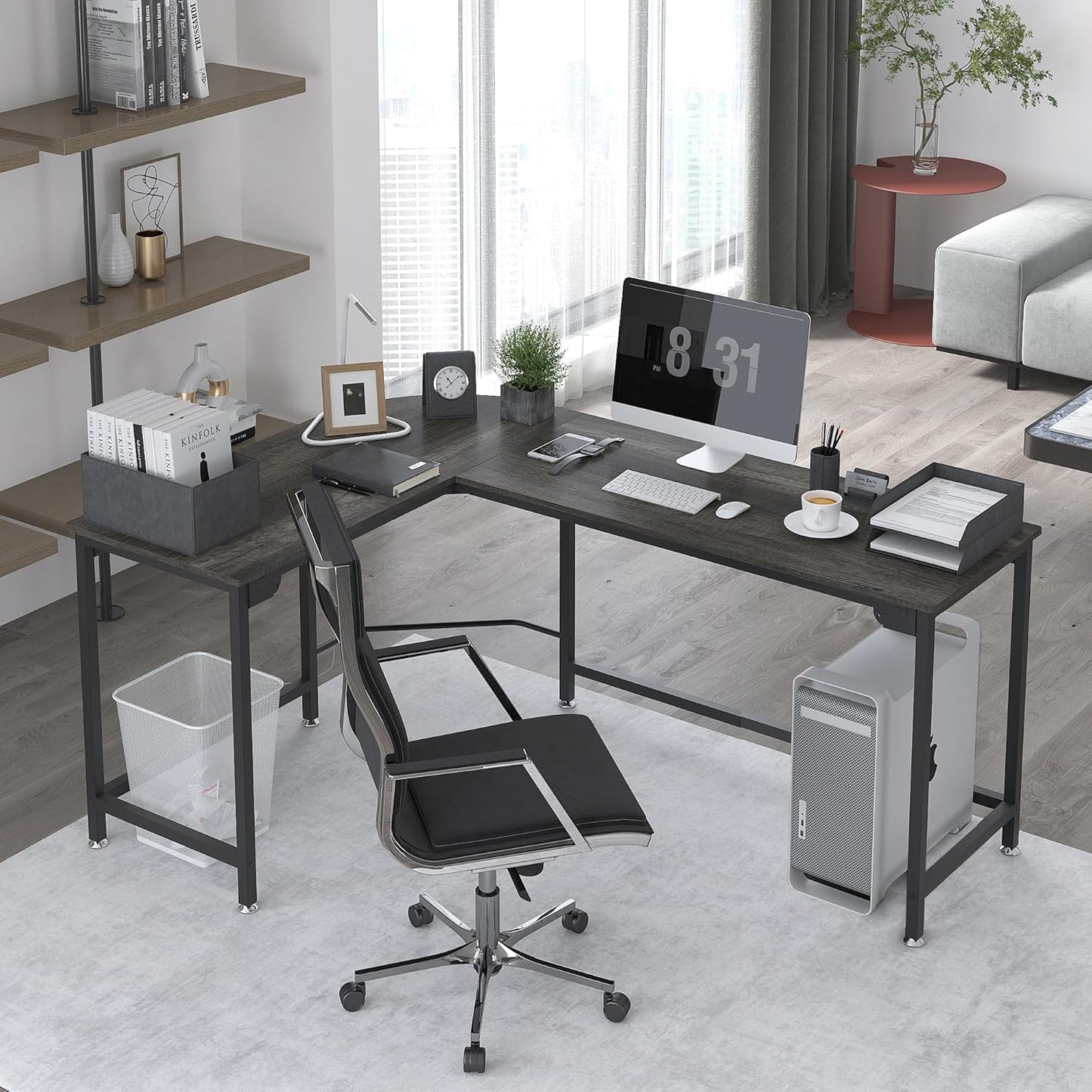 Modern L Shaped Gaming Desk 66''
